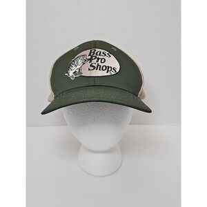 Bass Pro Shops Green Mesh Snap-Back Hat Cap for Fishing and Hunting‎